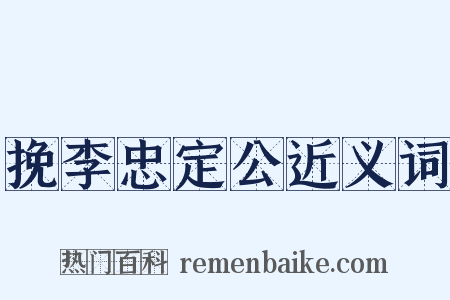 挽李忠定公近义词是什么意思的图片